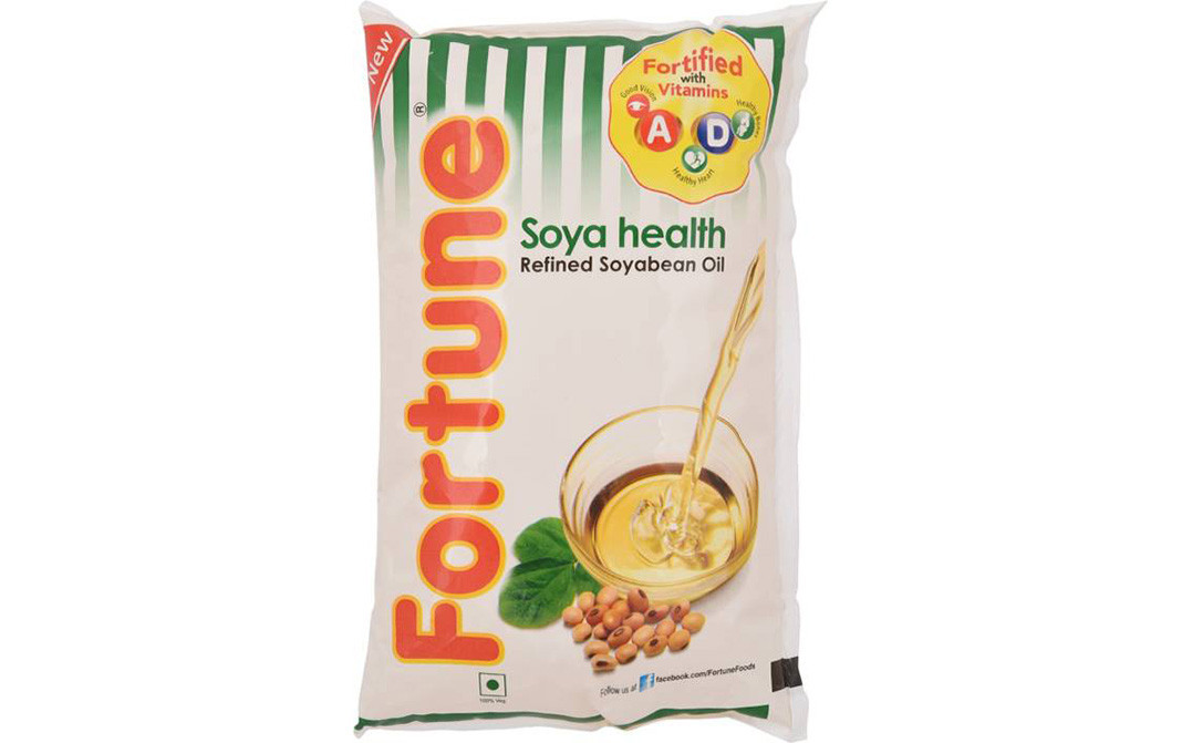 Fortune Soya Health Refined Soyabean Oil   Pack  1 litre